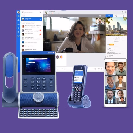 Alcatel-Lucent OXO Connect Hybrid-Cloud Plattform mit Rainbow UC-Client für verschiedene Endgeräte